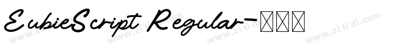 EubieScript Regular字体转换
